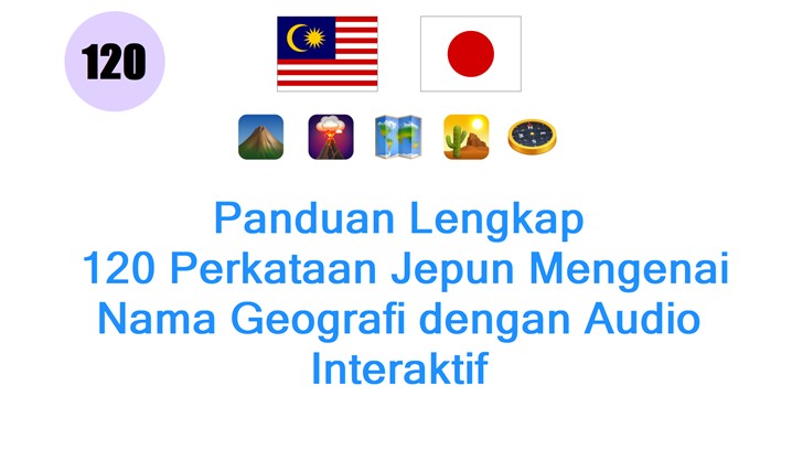 Panduan Lengkap: 120 Perkataan Jepun Mengenai Nama Geografi dengan Audio Interaktif